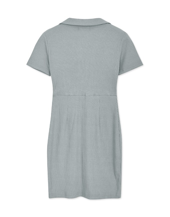 Shirt Sense Ribbed Hip Mini Dress