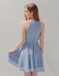 Soigné Lace Splice Mini Dress