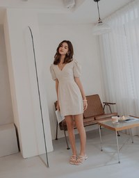 Sophisticated Buttoned Hollow Back Mini Dress