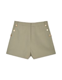 Enhanced Side Button Elastic Shorts